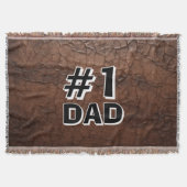 #1 Dad Leather-look Deken (Voorkant)