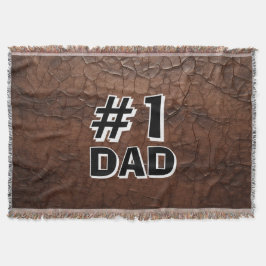 #1 Dad Leather-look Deken