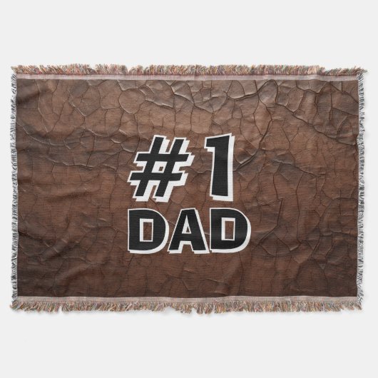 #1 Dad Leather-look Deken (Voorkant)