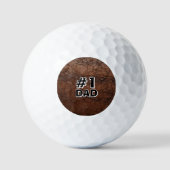 #1 Dad Leather-look Golfballen (Voorkant)
