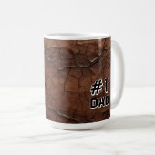 #1 Dad Leather-look Koffiemok (Voorkant rechts)