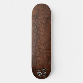 #1 Dad Leather-look Persoonlijk Skateboard