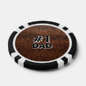 #1 Dad Leather-look Poker Chips (Enkel)