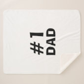 #1 Dad Leather-look Sherpa Deken (Voorkant (horizontaal))