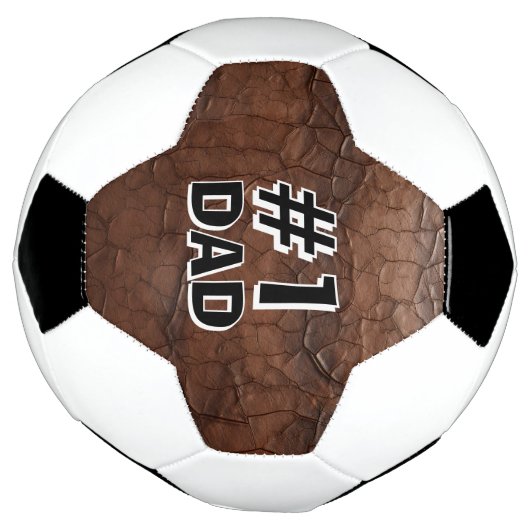#1 Dad Leather-look Voetbal (Gedraaid)