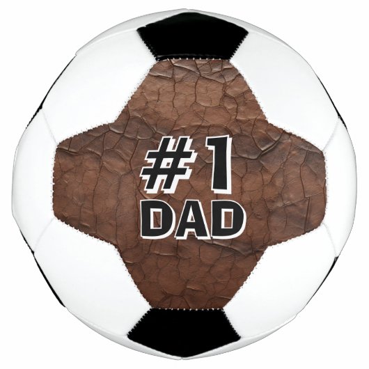 #1 Dad Leather-look Voetbal (Voorkant)