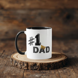 #1 Dad Love Personalized Mug Mok