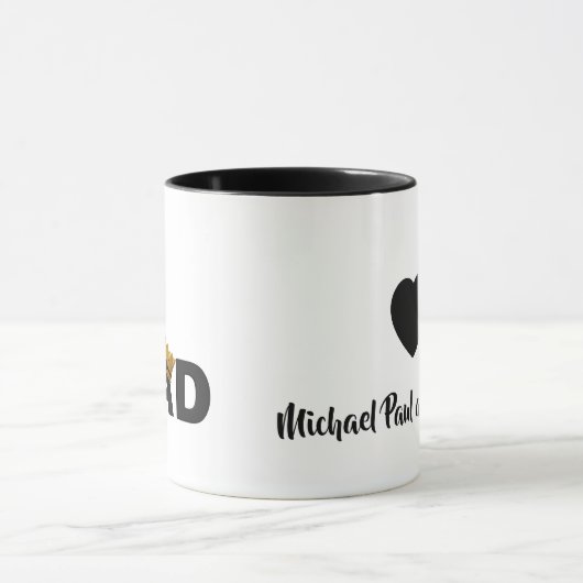#1 Dad Love Personalized Mug Mok (Midden)