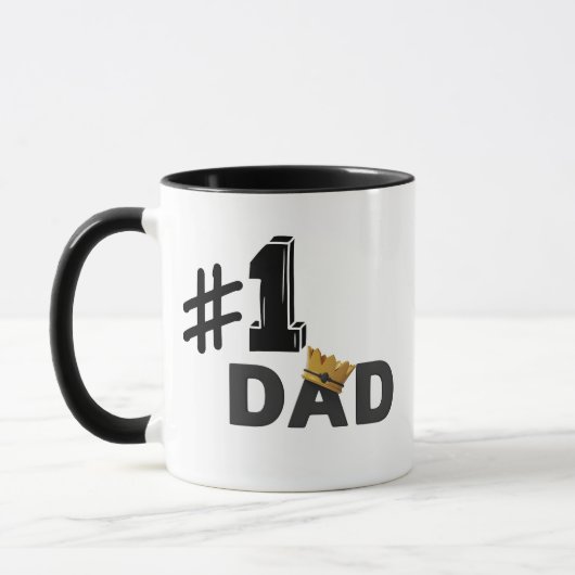 #1 Dad Love Personalized Mug Mok (Links)