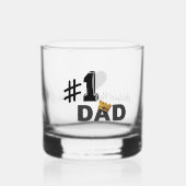#1 Dad Love Personalized Whiskey Glass Whisky Glas (Voorkant)