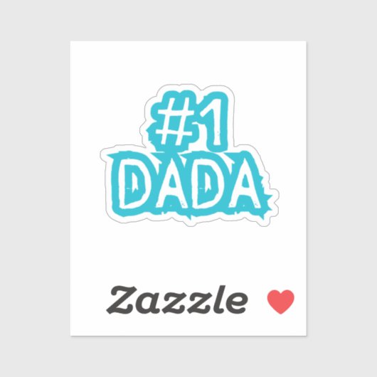 #1 Dada | Beste vader vader papa nieuwe papa Sticker (Vel)