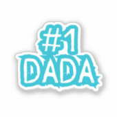 #1 Dada | Beste vader vader papa nieuwe papa Sticker (Voorkant)