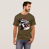 1 darts hoogste score ton t-shirt (Voorkant volledig)