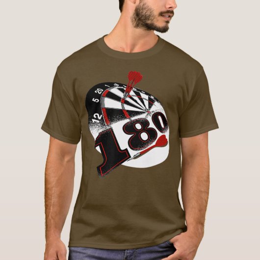 1 darts hoogste score ton t-shirt (Voorkant)