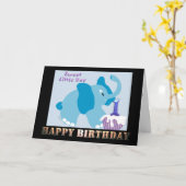 1 de Verjaardag van de Jongen van éénjarigen de Kaart (Gele Bloem)