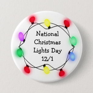 1 december is de nationale kerstdag ronde button 7,6 cm