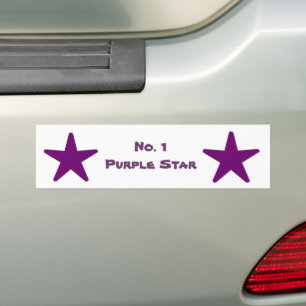 1 Deep Paars Star Bumpersticker