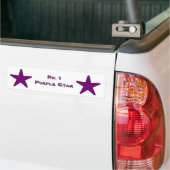 1 Deep Paars Star Bumpersticker (Op Truck)