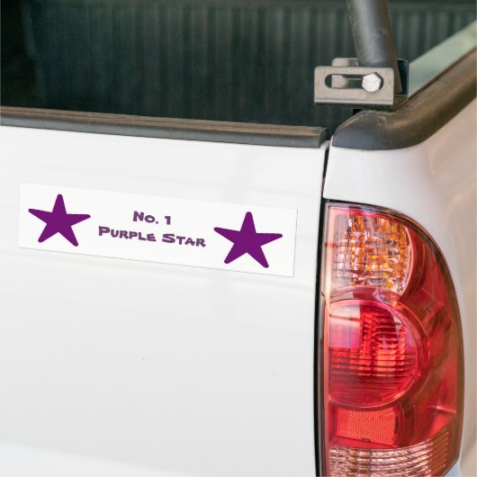 1 Deep Paars Star Bumpersticker (Op Truck)