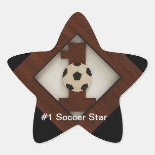 #1 Diamond Soccer Star Sticker