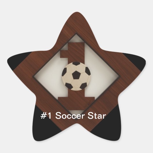 #1 Diamond Soccer Star Sticker (Voorkant)