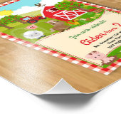 1 DIGITALE JPEG Boerderij Barnyard Verjaardagsuitn Foto Afdruk (Hoek)