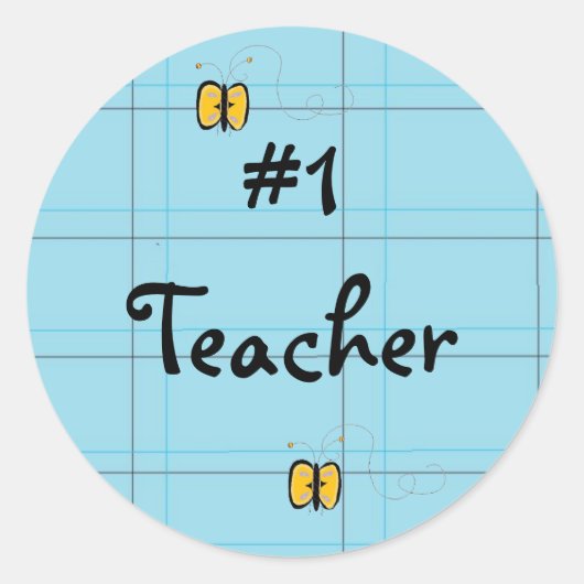 #1 Docent Ronde Sticker (Voorkant)