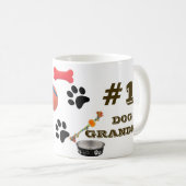 #1 Dog oma met Speelgoed grafische koffie Mok (Voorkant rechts)