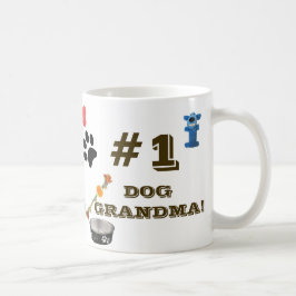 #1 Dog oma met Speelgoed grafische koffie Mok