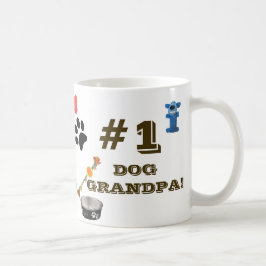 #1 Dog opa met honden Speelgoed grafische koffie M Koffiemok