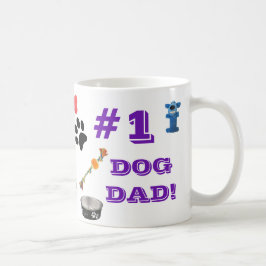#1 Dog Pa met Speelgoed grafische koffie Mok