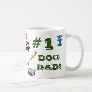 #1 Dog Pa met Speelgoed grafische koffie Mok