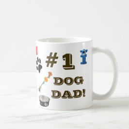 #1 Dog Pa met Speelgoed grafische koffie Mok