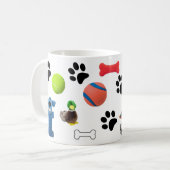 #1 Dog Pa met Speelgoed grafische koffie Mok (Voorkant links)