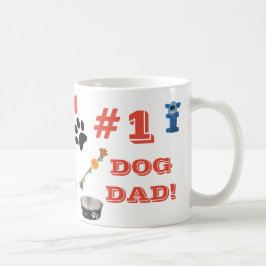 #1 Dog Pa met Speelgoed grafische koffie Mok