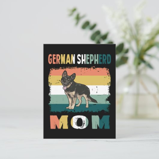1 Duitse herder mam Briefkaart (Staand voorkant)