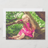 1 e verjaardag Unicorn party Foto Kaart (Achterkant)