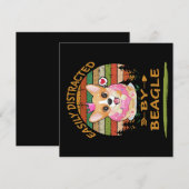 1 Easily Distracted By Beagle Kaart (Voorkant / Achterkant)