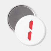 1 één rode digitale wekker magneet (Voorkant / Achterkant)