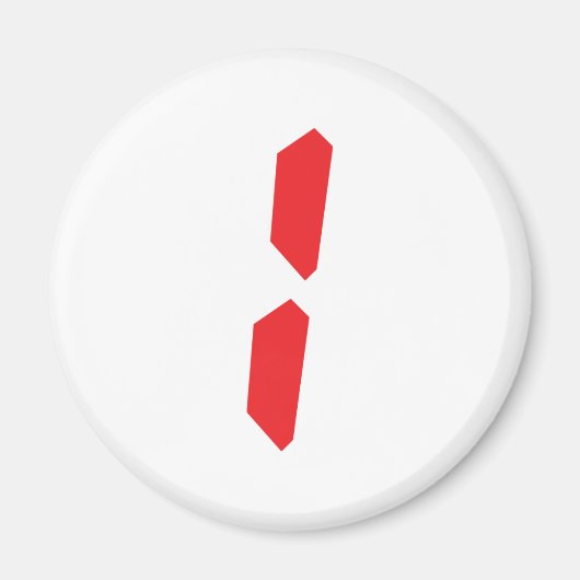 1 één rode digitale wekker magneet (Voorkant)