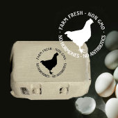 1" EGG KARTON STEMPEL met hen BOERDERIJ VERS - NIE