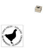 1" EGG KARTON STEMPEL met hen BOERDERIJ VERS - NIE (Gestempeld)