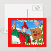 # 1 Elf Greetings van de Noordpoolkaart Briefkaart (Voorkant / Achterkant)