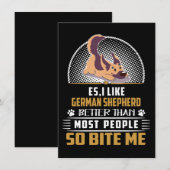 1 Es I Like German Shepherd Better Than Most Peopl Kaart (Voorkant / Achterkant)