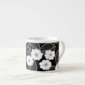 1 Espresso Mok Damask Floral Grijs Zwart Wit (Voorkant rechts)