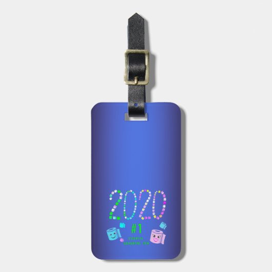#1 Essential Quarantine Item Bagagelabel (Voorkant verticaal)