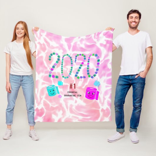 #1 Essential Quarantine Item in Roze 2 Fleece Deken (In situ)