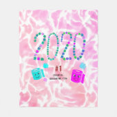 #1 Essential Quarantine Item in Roze 2 Fleece Deken (Voorkant)