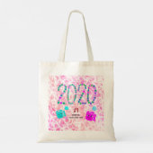 #1 Essential Quarantine Item in Roze Tote Bag (Achterkant)