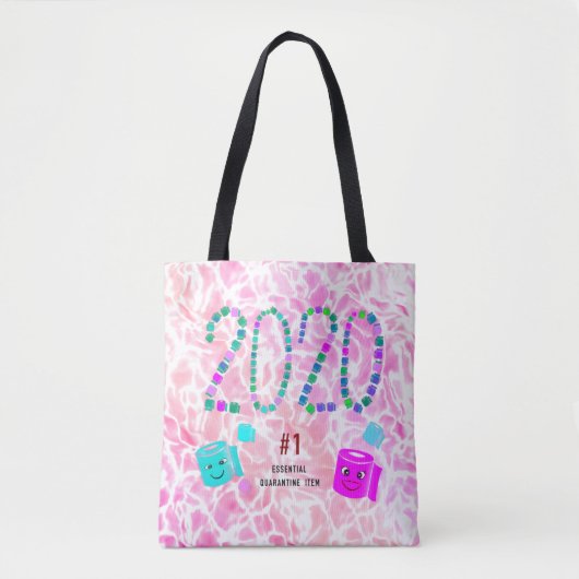 #1 Essential Quarantine Item in Roze Tote Bag (Voorkant)